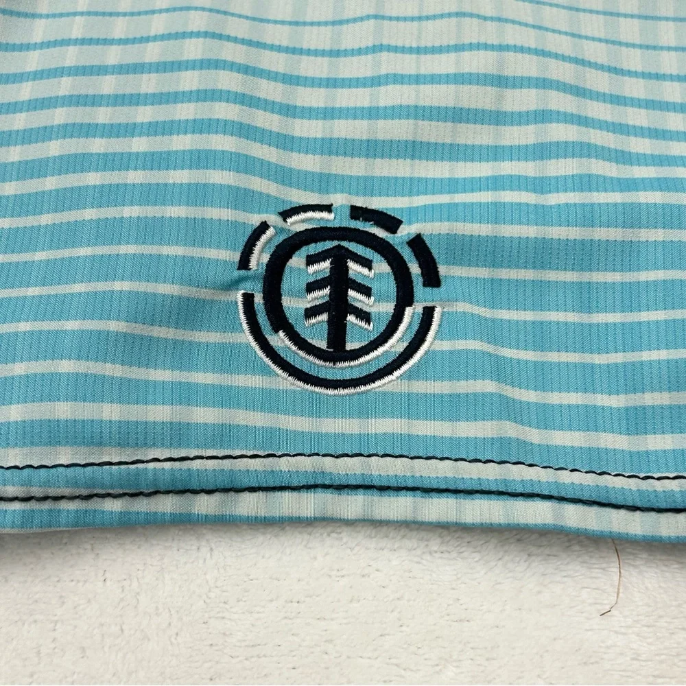 Element Skateboards Water Blue & White Striped Surf Swim Board Shorts Mens 30/31
